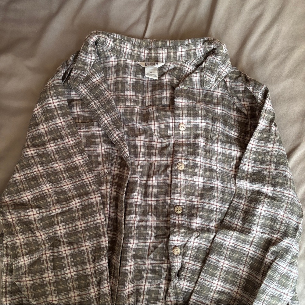 Olive toned Flannel Button up